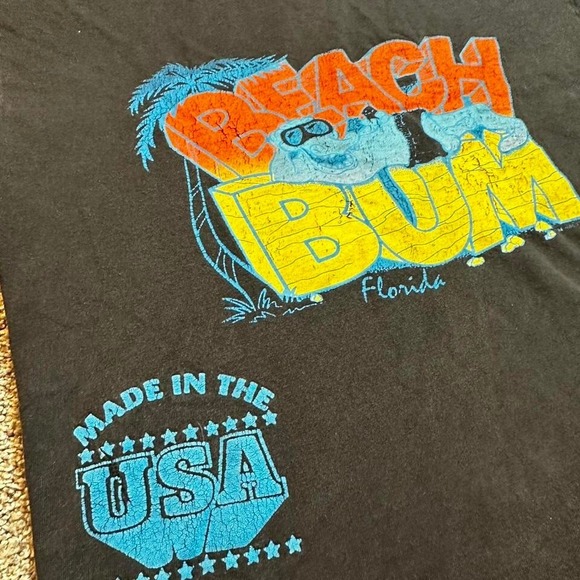 Vintage beach bum made in USA single stitch T-shirt‎ size medium - Picture 2 of 4